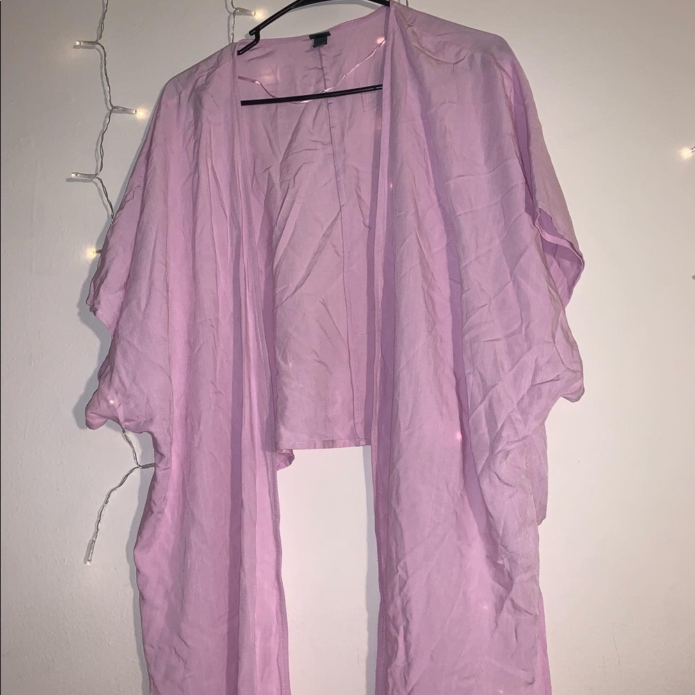 Light pink/purple OSFM blouse - tie in front